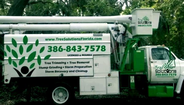 tree solutions bucket truck image